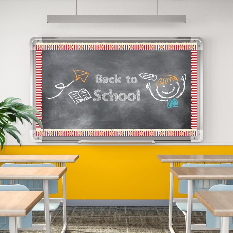 CPicdn 24Pcs Back to School Magnetic Borders for Classroom Whiteboard, Popcorn Magnetic Bulletin Board Borders Trims Chalkboard Strips for Teachers Parents DIY Home School Office Decoration Supplies - Image 4